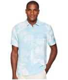 Tommy Bahama Grande Fronds Camp Shirt (blue Radiance) Men's Clothing