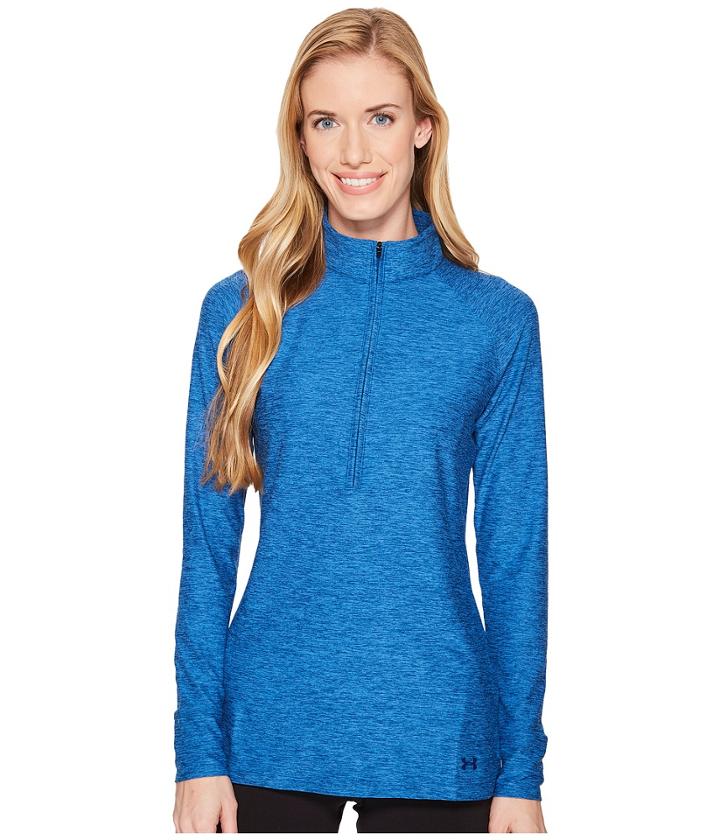 Under Armour Golf Zinger 1/4 Zip (moroccan Blue/moroccan Blue/moroccan Blue) Women's Workout