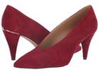 Michael Michael Kors Lizzy Mid Pump (maroon Kid Suede) High Heels