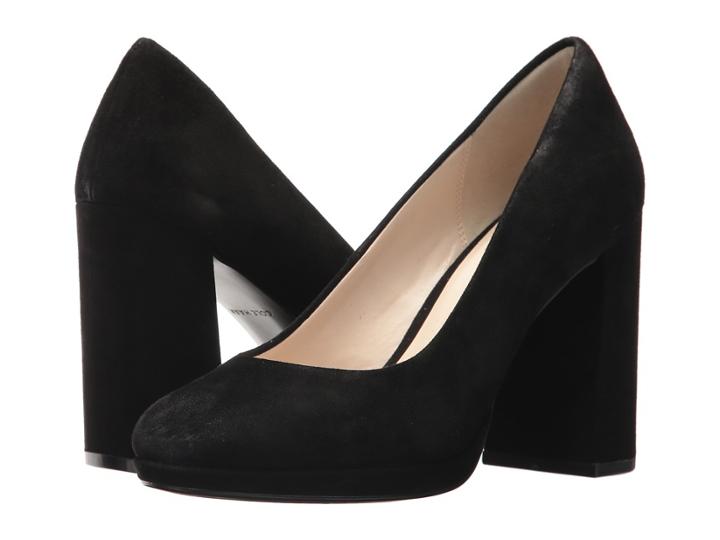 Cole Haan Renner Grand Pump 95mm Ii (black Suede/leather) Women's Shoes