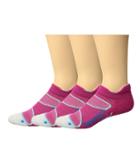 Feetures Merino+ Cushion No Show Tab 3-pair Pack (pink/hyper Blue) No Show Socks Shoes
