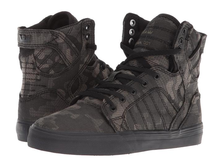 Supra Kids Skytop (little Kid/big Kid) (camo/black/black) Boys Shoes
