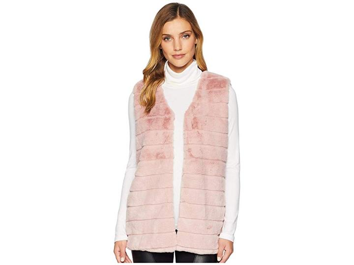 Echo Design Faux Fur Vest (jaipur Pink) Women's Vest