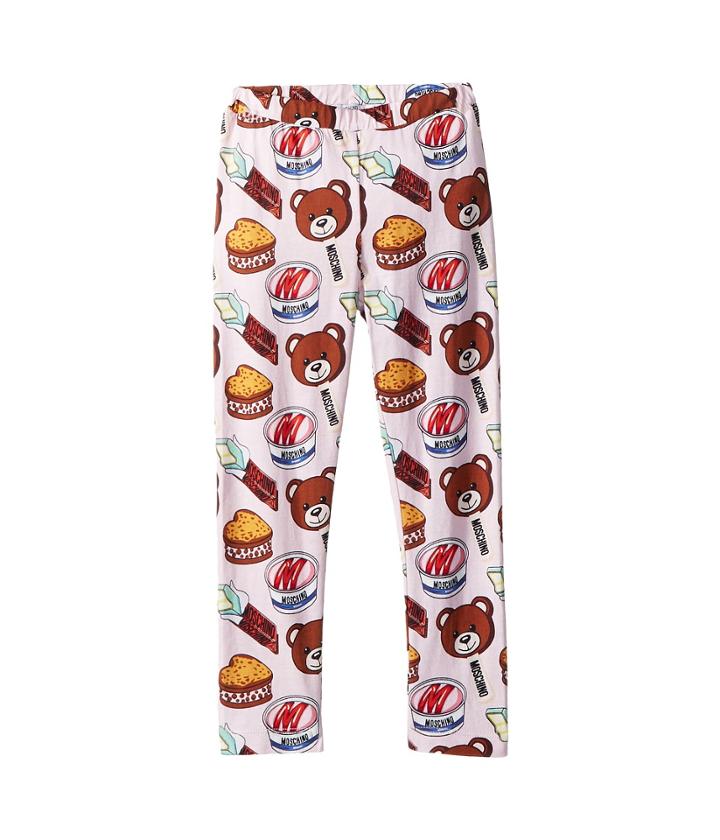 Moschino Kids Teddy Bear Ice Cream Print Leggings (infant/toddler) (multi) Girl's Casual Pants