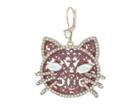 Betsey Johnson Glitter Cat Drop Earrings (black) Earring