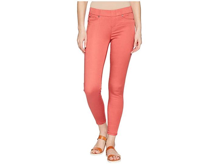 Liverpool Chloe Ankle Pull-on Leggings In Micro-peached Twill In Bossa Nova (bossa Nova) Women's Casual Pants