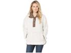 Dylan By True Grit Frosty Tipped Pile Park Slope Pullover With Side Snaps (oatmeal/brown/pink) Women's Clothing