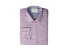 Ted Baker Bodder Endurance Dress Shirt (dark Red) Men's Long Sleeve Button Up