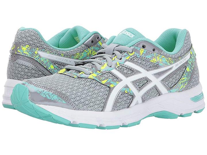 Asics Gel-excite(r) 4 (mid Grey/white/green) Women's Running Shoes