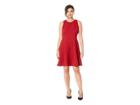 Anne Klein Crepe Seamed Fit Flare Dress (titian Red/dark Titian Red) Women's Dress