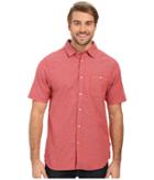 The North Face Short Sleeve Red Point Shirt (pompeian Red (prior Season)) Men's Short Sleeve Button Up