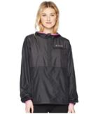 Columbia Mountain Side Windbreaker (black/shark/bright Lavender) Women's Coat
