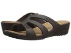 Crocs Sanrah Strappy Wedge (espresso) Women's Shoes