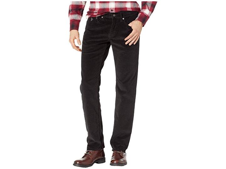 U.s. Polo Assn. Slim Straight Corduroy Pants (rich Black) Men's Casual Pants