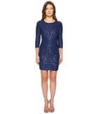Pierre Balmain Blues Beaded Dress (indigo) Women's Dress