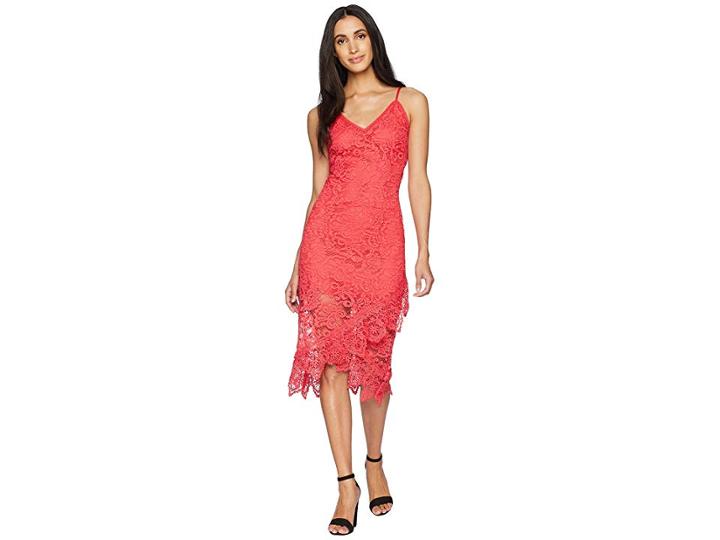 Bb Dakota Rsvp Rylee Lace Dress With Scallop Hem (glow) Women's Dress