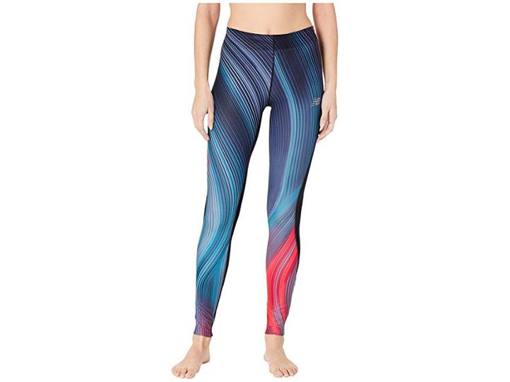 New Balance Impact Premium Printed Tights (maldives Blue/pigment) Women's Casual Pants