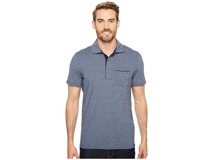 Prana Pacer Short Sleeve Polo (equinox Blue) Men's Short Sleeve Pullover