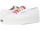 Superga 2790 Cotw Multicolor Outsole Platform Sneaker (white Multi) Women's Shoes