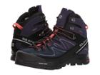 Salomon X Alp Mid Ltr Gtx (black/nightshade Grey/coral Punch) Women's Shoes