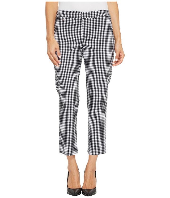 Lauren Ralph Lauren Petite Gingham Skinny Stretch Pants (black/white) Women's Casual Pants
