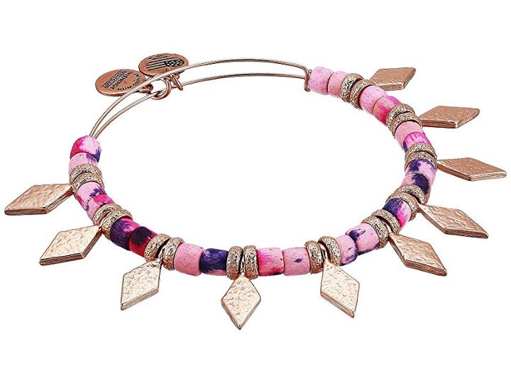 Alex And Ani Spearhead Coral Bangle (shiny Rose) Bracelet