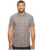The North Face Short Sleeve Getaway Shirt (zinnia Orange Plaid (prior Season)) Men's Short Sleeve Button Up