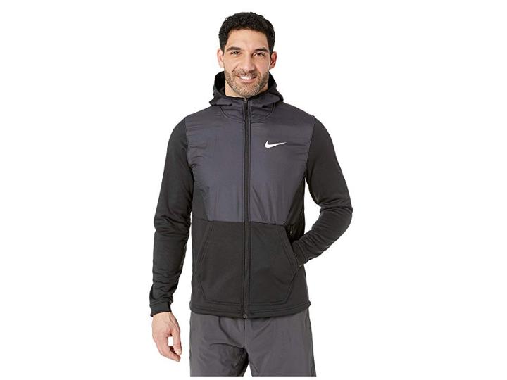 Nike Winterized Therma Full Zip Hoodie (black/white) Men's Workout