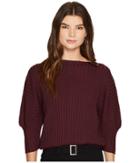 J.o.a. Boat Neck Dolman Sleeve Sweater (burgundy) Women's Sweater