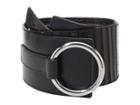 Michael Michael Kors 75mm (2.8) Woven Leather Belt (black) Women's Belts
