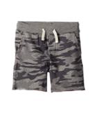 Polo Ralph Lauren Kids Camo Cotton French Terry Shorts (little Kids) (grey Camo) Boy's Shorts