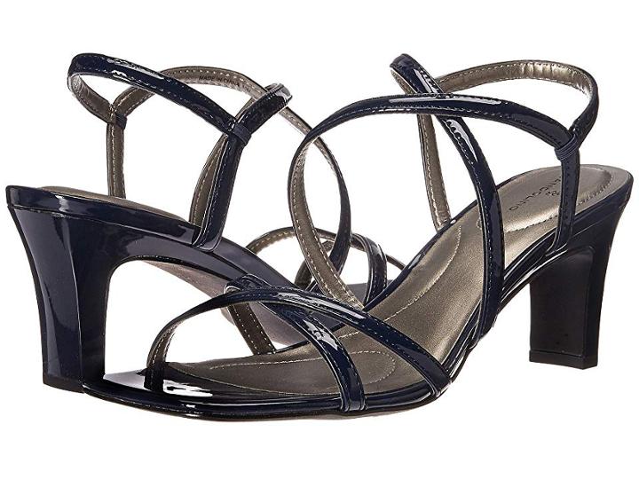 Bandolino Obexx (navy Sleek Patent Pu) High Heels