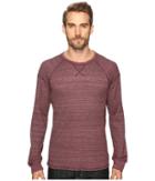 Alternative Eco Space Dye Thermal Onboard Crew Neck (currant Space Dye) Men's Clothing