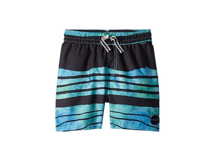 Munster Kids Sand Lines Shorts (toddler/little Kids/big Kids) (blue) Boy's Swimwear