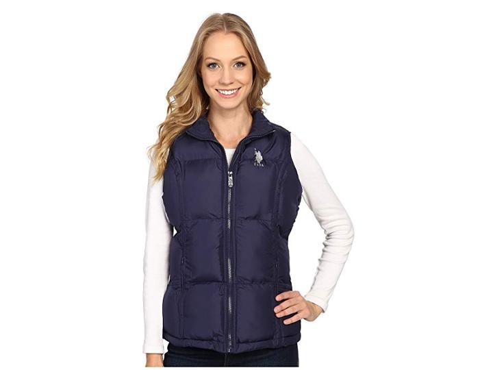U.s. Polo Assn. Classic Puffer Vest (evening Blue) Women's Vest