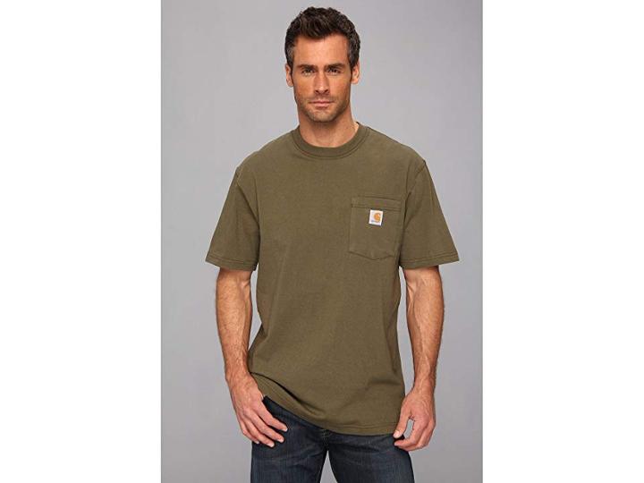 Carhartt Workwear Pocket S/s Tee K87 (army Green) Men's T Shirt