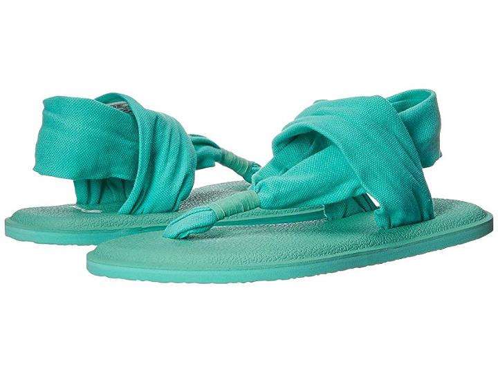 Sanuk Kids Yoga Sling Burst Spectrum (little Kid/big Kid) (opal) Girl's Shoes
