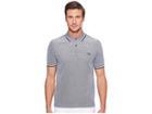 Fred Perry Slim Fit Solid Plain Polo (dark Carbon Oxford/white/navy) Men's Short Sleeve Pullover