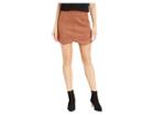 Jack By Bb Dakota Flip Rewind Scuba Faux Suede Skirt (burnt Umber) Women's Skirt