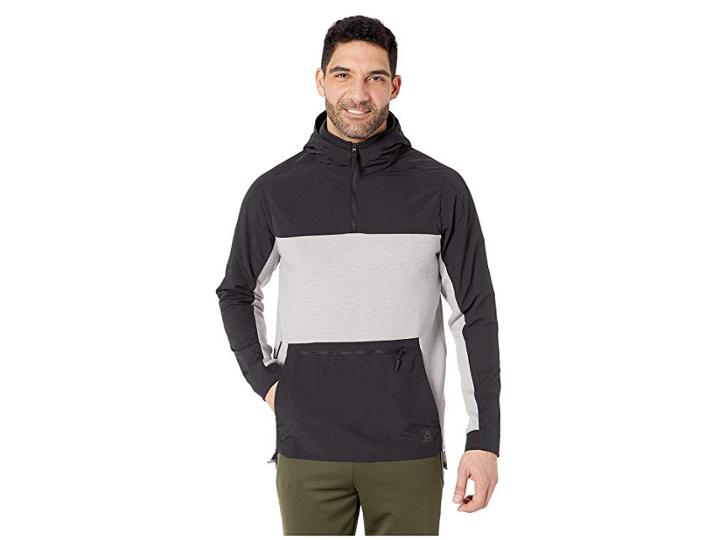 Reebok Trianing Supply Control Hoodie (medium Grey Heather/solid Grey) Men's Clothing