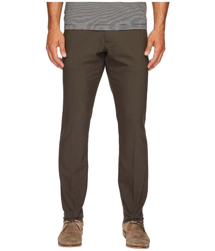 Perry Ellis Portfolio Very Slim Fit Solid Tech Pants (raven) Men's Dress Pants