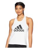 Adidas Designed-2-move Logo Tank Top (white 1) Women's Sleeveless