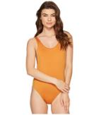 Dolce Vita Solids High Cut One-piece (caramel) Women's Swimsuits One Piece