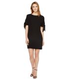 Vince Camuto Crepe Knotted Sleeve Shift Dress (black) Women's Dress