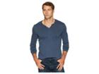 Mod-o-doc Les Carillo Long Sleeve Notch Slub Jersey V-neck (parisian) Men's Clothing