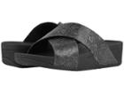 Fitflop Lulu Python Print Slide Sandals (black) Women's  Shoes