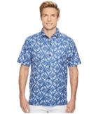 Tommy Bahama Deep Water Diamond Shirt (dockside Blue) Men's Clothing