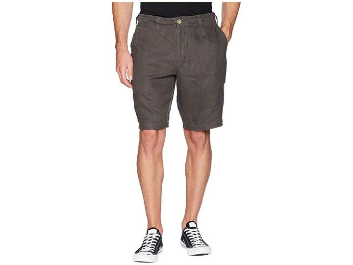 True Grit Sunset Linen Drawstring Chino Shorts (brown) Men's Shorts