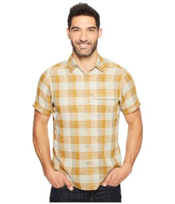 Nau Short Sleeve Bilateral Shirt (curry Plaid) Men's Short Sleeve Button Up