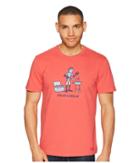 Life Is Good Chillin' Grillin' Crusher Tee (americana Red) Men's T Shirt